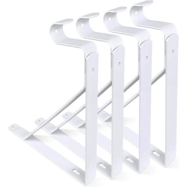 Buy Black White Heavy Duty Closet Shelf Rod Brackets Sample Offered Wall Mounted Shelves at wholesale prices