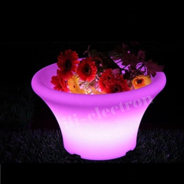 PE Plastic LED Ice Bucket 16 Colors Changing With Rechargeable lithium battery