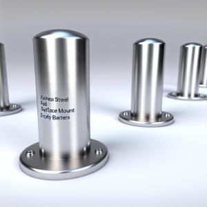 Stainless Steel Fixed Bollards 25kg Surface Mount Security Barrier