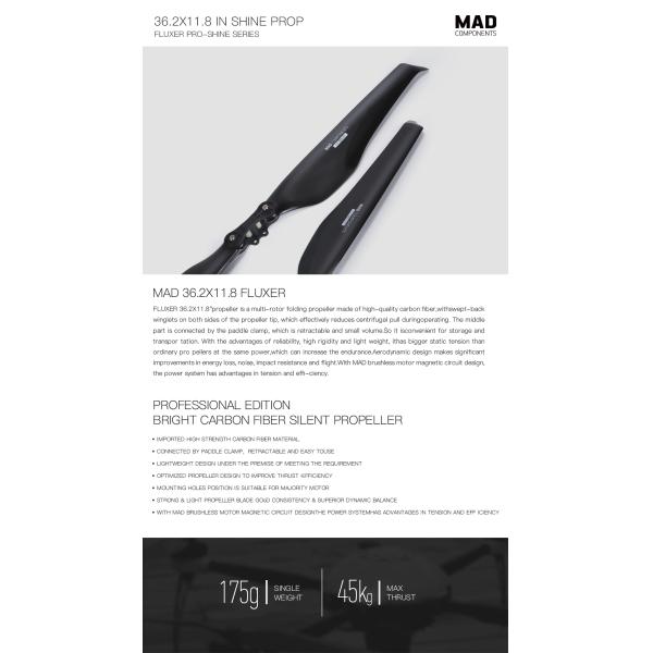 36.2x11.8 Inch FLUXER PRO Propeller For Heavy Loads