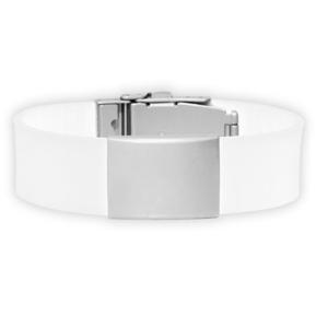 Mens Sport id bracelet Metal Plate Engraved id Silicone Bracelet for Runner