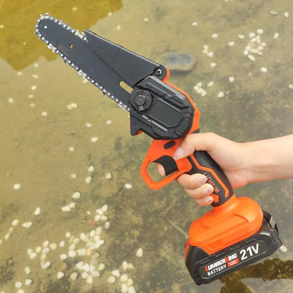 Portable Handheld Mini Lithium Electric Chainsaw 6 Inch Cordless Rechargeable