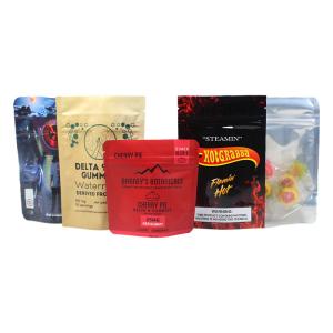 Plastic Transparent Window Stand Up Pouch Custom For Fishing Lure Packaging