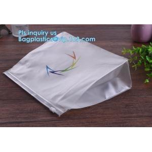 Fabric zipper professional vinyl slider bag pvc zipper bag, clothing packaging