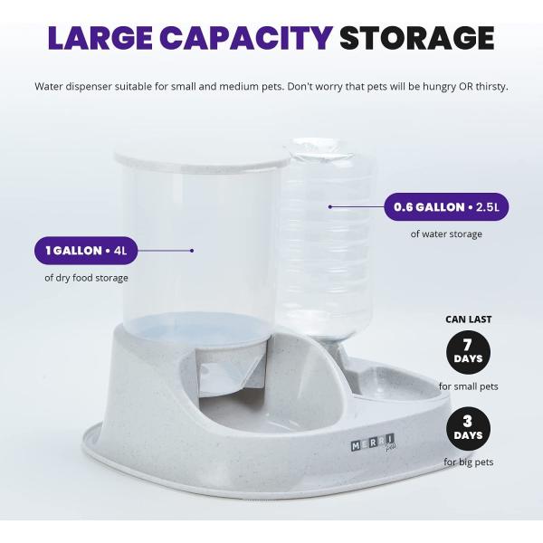 Dry Food Cat Gravity Feeder With Automatic Water Dispenser