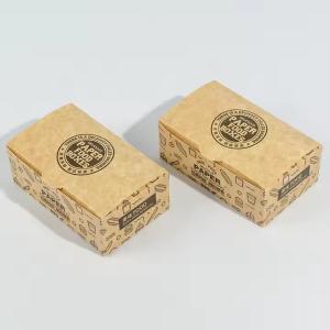 Paper Cardboard Customized Hamburger Food Delivery Box with Biodegradable Kraft