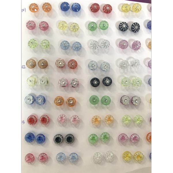 wholesale large quantity plastic shirt coat button shine stone button for garment