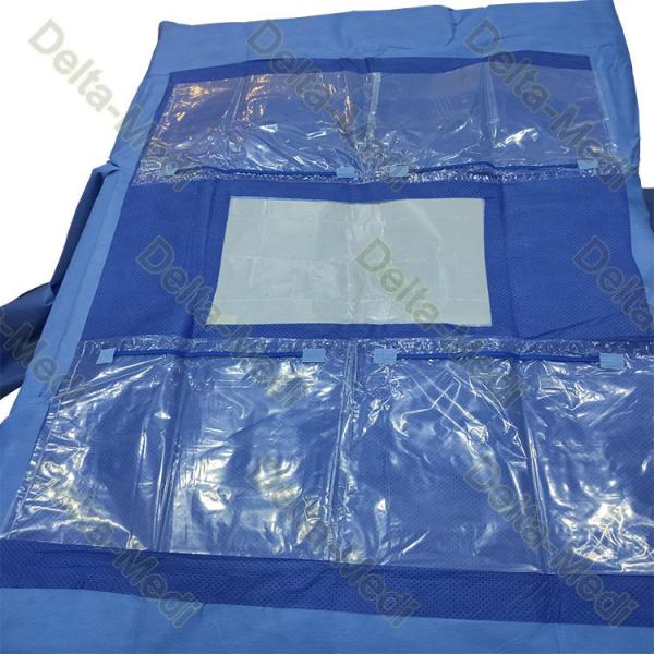 Buy SBPP+PE SMS SMMS SMMMS SMF Cardiovascular Drape With Pouches 20gsm - 60gsm at wholesale prices