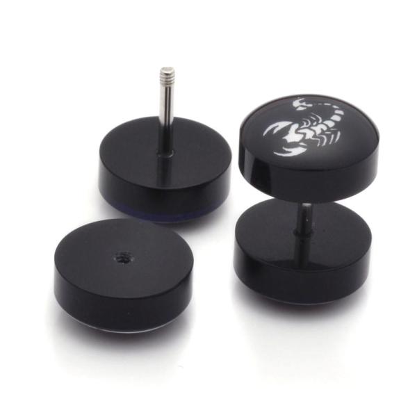 Free Shipping Fake Ear Plugs Studs Earrings For Logo Print Anti-allergic Piercing Jewelry