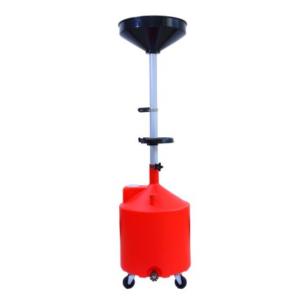 4 Casters 18 Gallon Adjustable Portable Oil Drain Tank