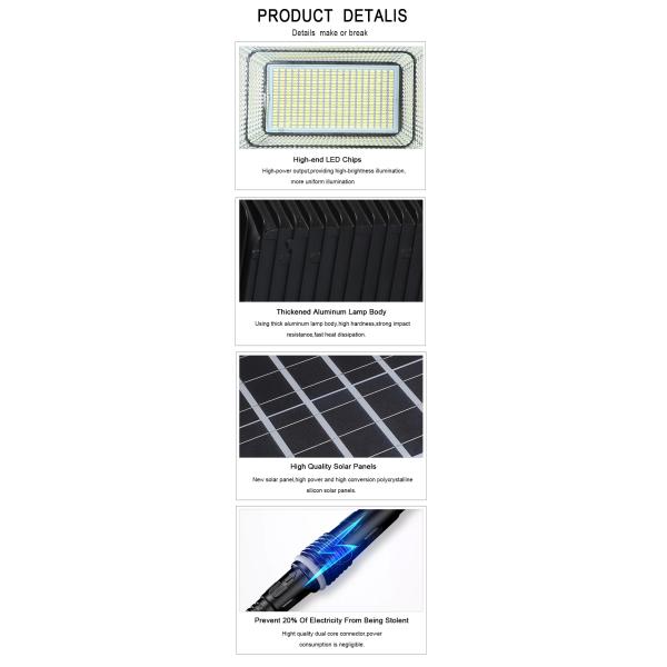 Die Casting Aluminum Solar Flood Lights SMD 5730 440pcs Led Chip