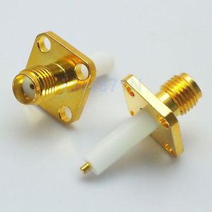 Brass SMA RF Connector Male 4 Hole Panel Mount Flange RF Antenna Connector Adapter