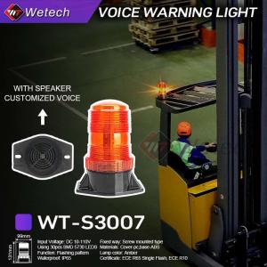 LED Beacon Light For Forklift Screw Mounted Base With Voice Function