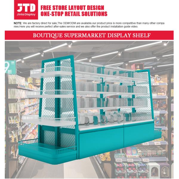 Custom Metal Supermarket Shelving for Retail Stores