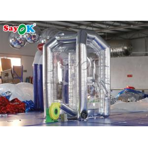 Gray Cube Inflatable Grab Money Machine With Air Blower For Commercial