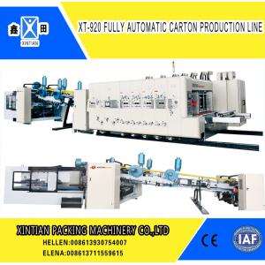 Automatic Paperboard Printer Slotter Die Cutter Folder Gluer Bundling Machine
