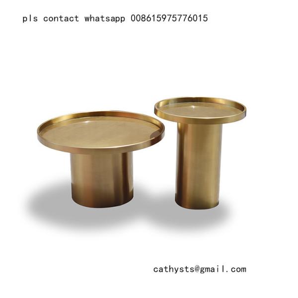high standard metal furniture customized stainless steel table with mirror or brushed finish