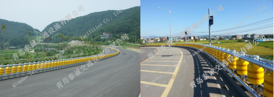 EVA Yellow Safety Roller Barrier Highway Rotating