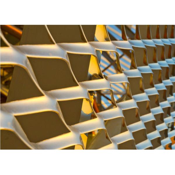 4-100mm LWD Aluminum Expanded Metal Mesh Woven Facade Cladding for Decor