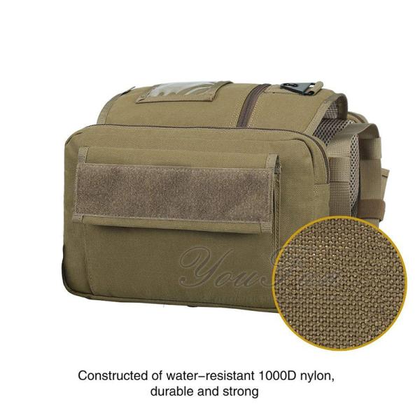 Water Repellent 1000D Nylon Pet Carrier Bag With Built - In Poop Bag Holder