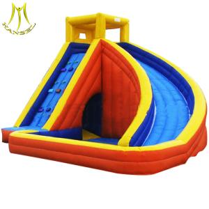 Hansel low price amusement used bouncy castles water slide with pool for sale
