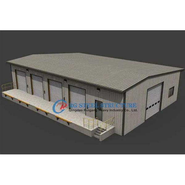 Seismic Resistant Steel Structure Factory Building , Galvanized Steel Warehouse
