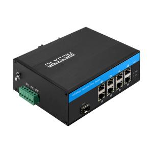 8 Ports Gigabit Fiber Switch With POE 30W And 1 Uplink SFP Port Din Rail