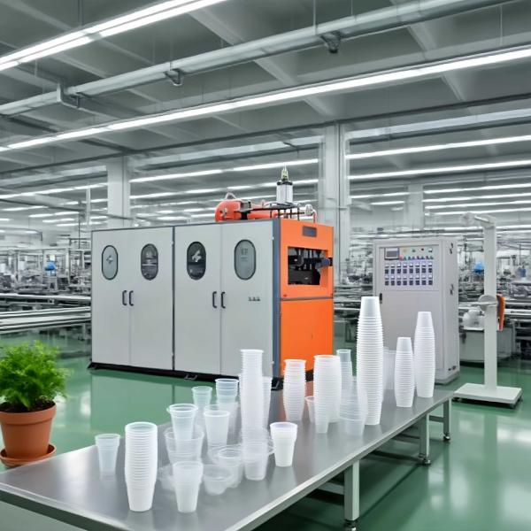 Buy PLC Controlled Disposable Plastic Cup Making Machine at wholesale prices