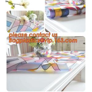 1mm 60 by 60cm brown check soft glass crystal plate dining waterproof tablecloth