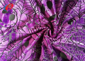 Quality Pumpkin Printed Burnout Velvet Polyester Spandex Fabric For Christmas Dress for sale