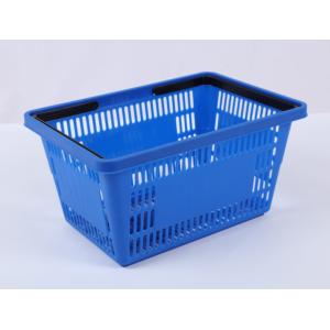 Stackable Grocery Hand Baskets 21L Plastic Carry Basket With Handle