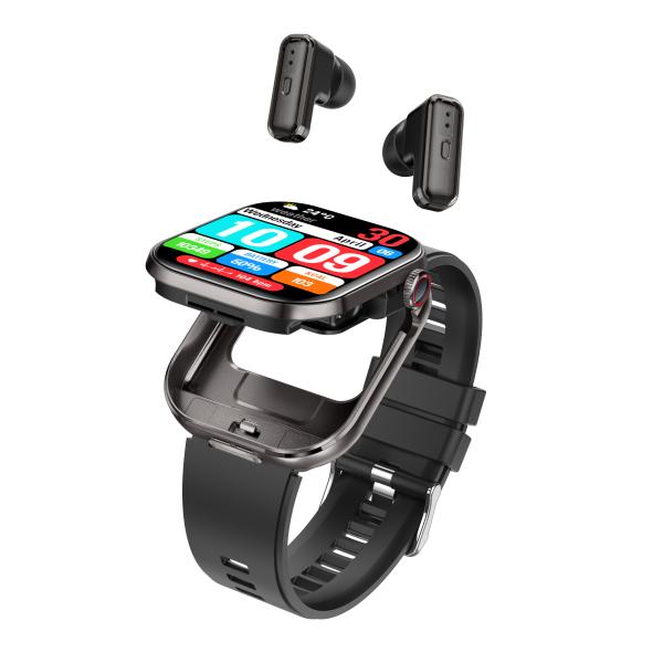 T99 2 In 1 Smartwatch Wireless TWS Earbuds 2.02inch IPS Bluetooth Call IP67