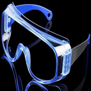 Quality Blue Safety Glasses Goggles with Anti-Fog Technology and Adjustable Nose Piece for sale