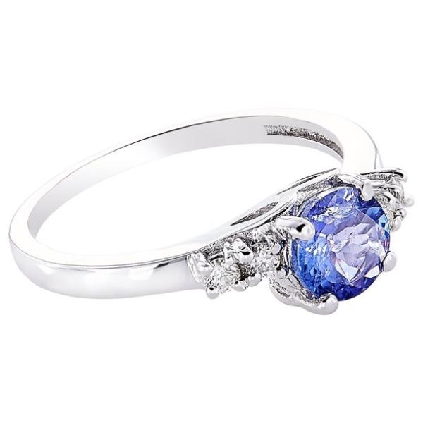 Buy Flower Design JewelersClub Tanzanite Ring  Sterling Silver Ring Jewelry with White CZ Accent at wholesale prices