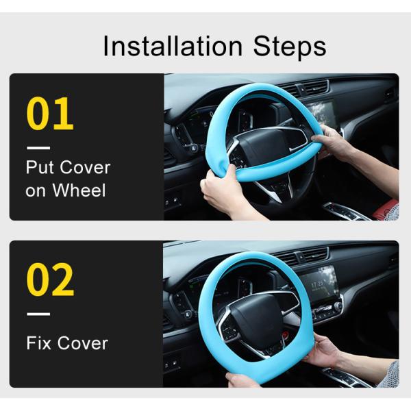 Universal Silicone Car Steering Wheel Cover with Moulding Processing Service