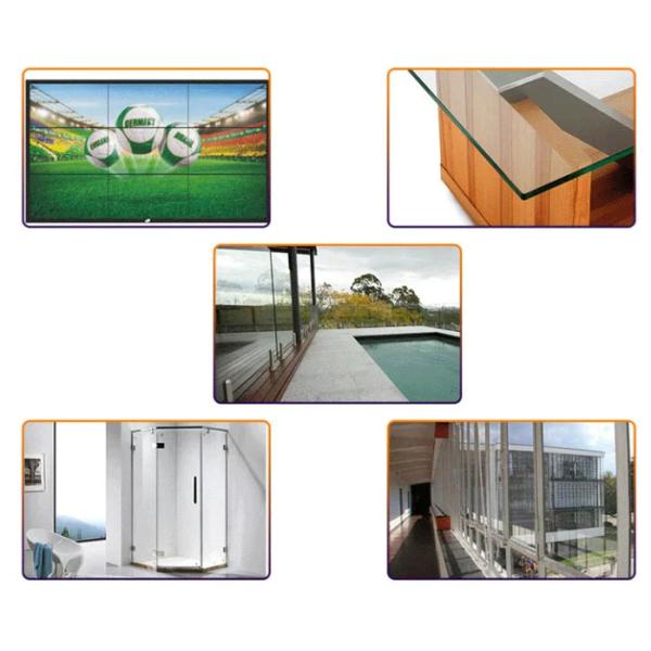 3mm-19mm Ultra Clear Colored Tinted Toughened Tempered Glass for Shower