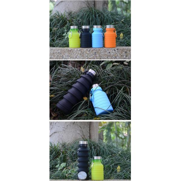 Private Label 19.5oz Collapsible Silicone Water Bottle