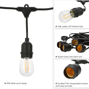 Ip65 S14 Waterproof Festoon Outdoor Bulb String Lights