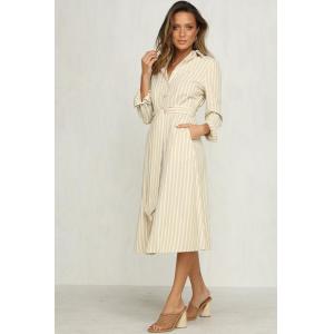 2018 Women Clothing Striped Casual Office Dress