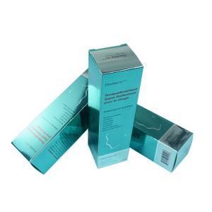 Two Tuck End Custom Printed Paper Boxes Metallic Bright Blue