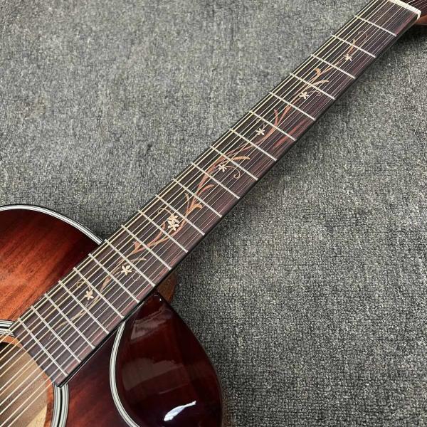 Custom 6 Strings Hawaiian KOA Top Solid Hawaiian Koa Back Sides Mahogany Neck Ebony Fretboard Cutaway K24ce Acoustic Guitar