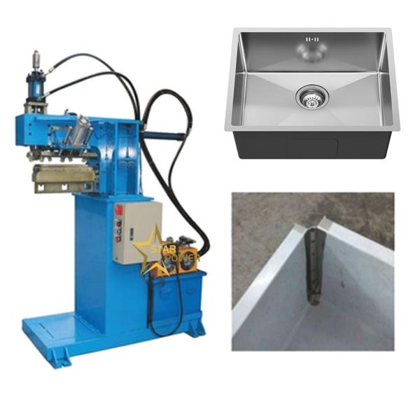 Buy 80mm/s Handmade Sink Edge Pressing Machine Hydraulic Braking Pneumatic Clamping Rolling Crack at wholesale prices