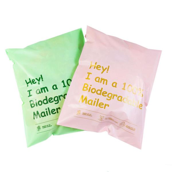 100% Biodegradable Courier Bags PLA PBAT Plant Starch Clothing Mailing Packaging