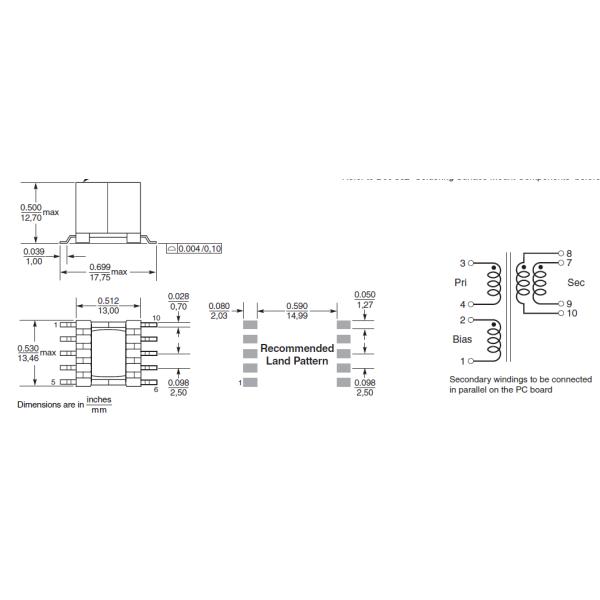 13 W PoE C1495-AL_ SMPS Flyback Transformer with 6.5g Weight