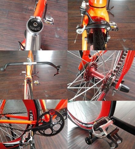 Order 700C Fixed Gear Bike Bicycle Fixie Gear Bike Bull Horn Single Speed Track Cycling