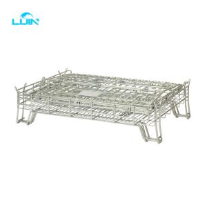 Customized Galvanized Collapsible Folded Stackable Warehouse Metal Wire Mesh
