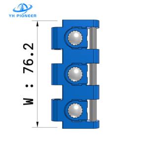 Polyoxymethylene POM Plastic Modular Belt With Roller For Automation And Sorting