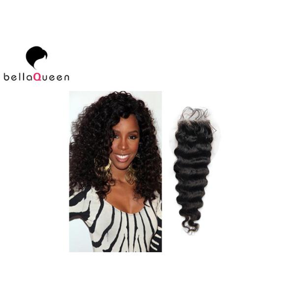 Buy Unprocessed Curly Brazilian Lace Closure No Shedding And No Tangle at wholesale prices
