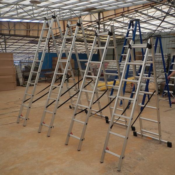 Buy Mutifunctional Aluminum Step Ladder Extention Combination Aluminum Ladder at wholesale prices