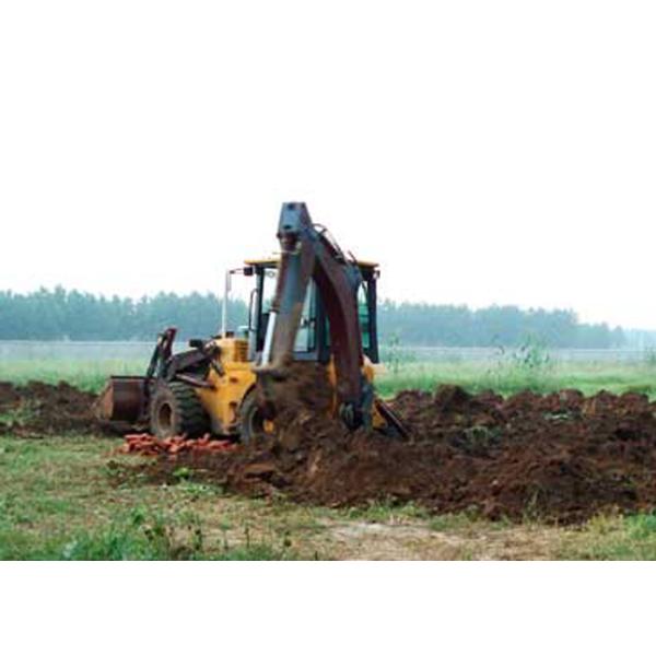 Engineering Construction Compact Tractor Loader , 4WD Tractor Mounted Backhoe